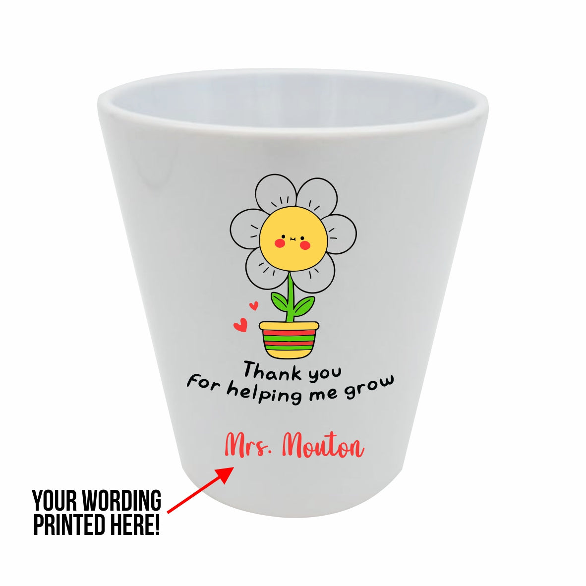 12oz Planter pot incl print