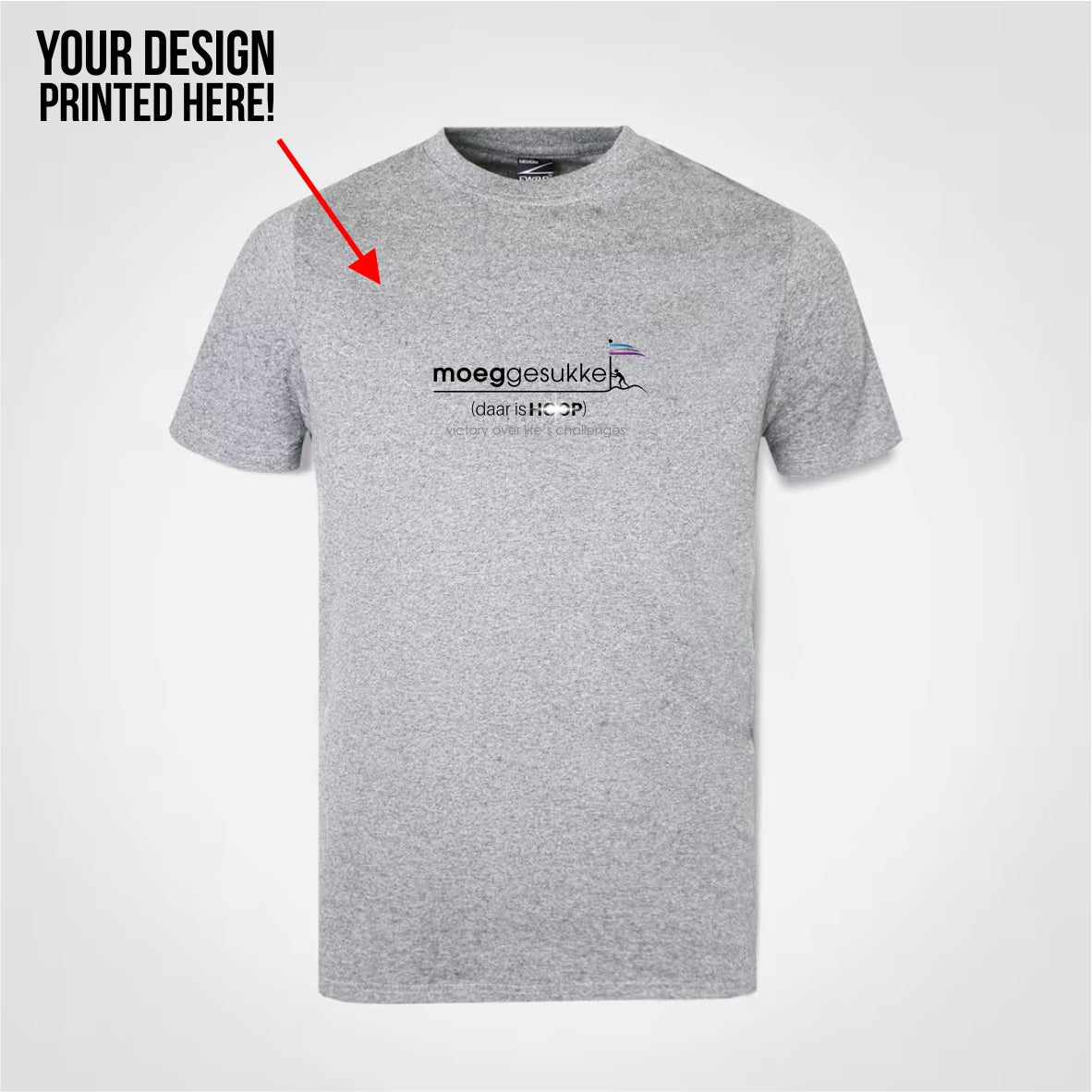 A5 DTF print on a Premium melange t-shirt