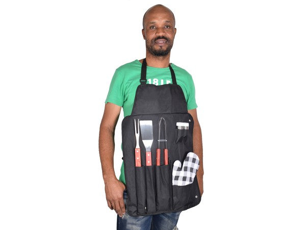 Wooden Braai Apron set incl print