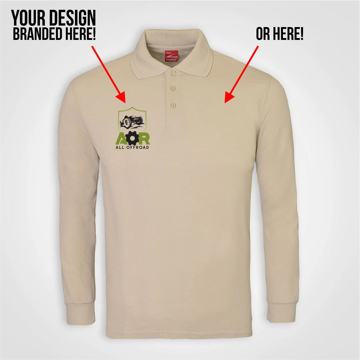 Embroidered Unisex Long sleeve golfer