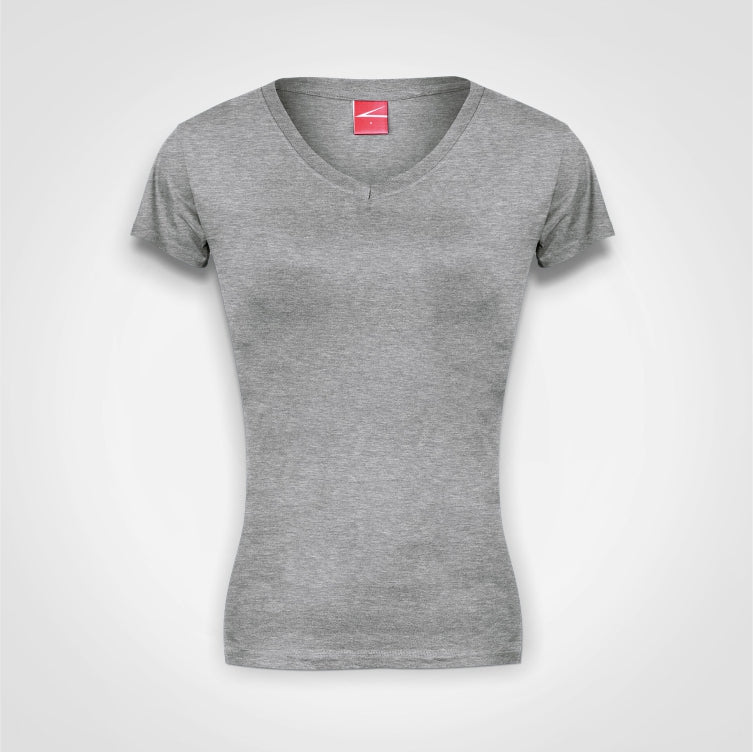 Ladies fitted V-neck tee