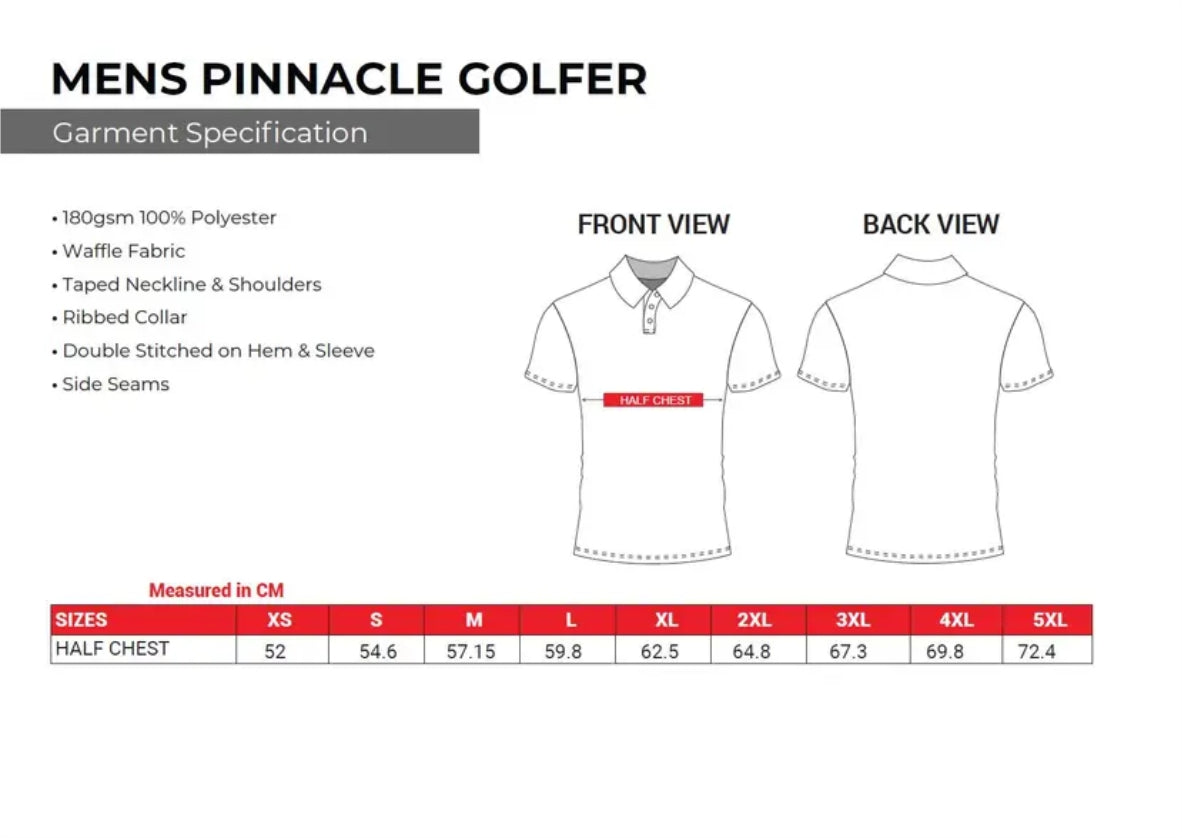 Mens 100% polyester golfer