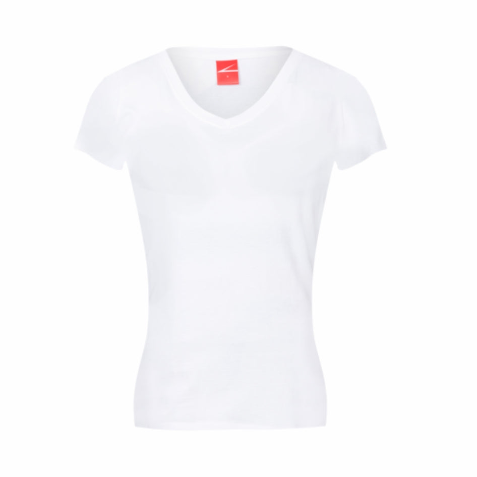 Ladies fitted V-neck tee