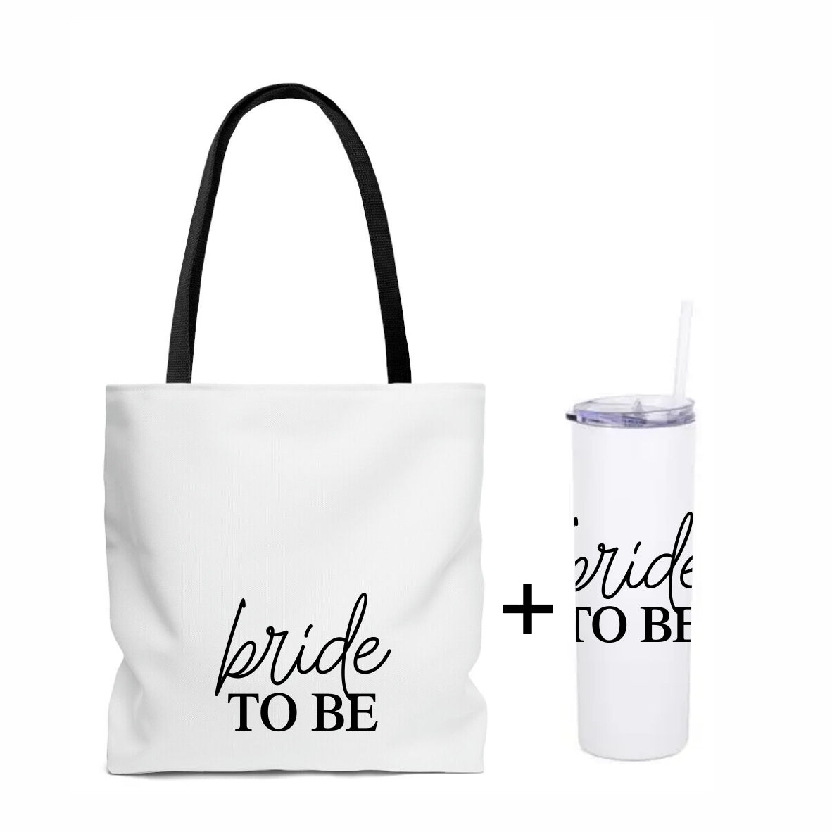 Bridal tote + tumbler combo