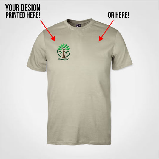 A6 DTF print on a premium t-shirt