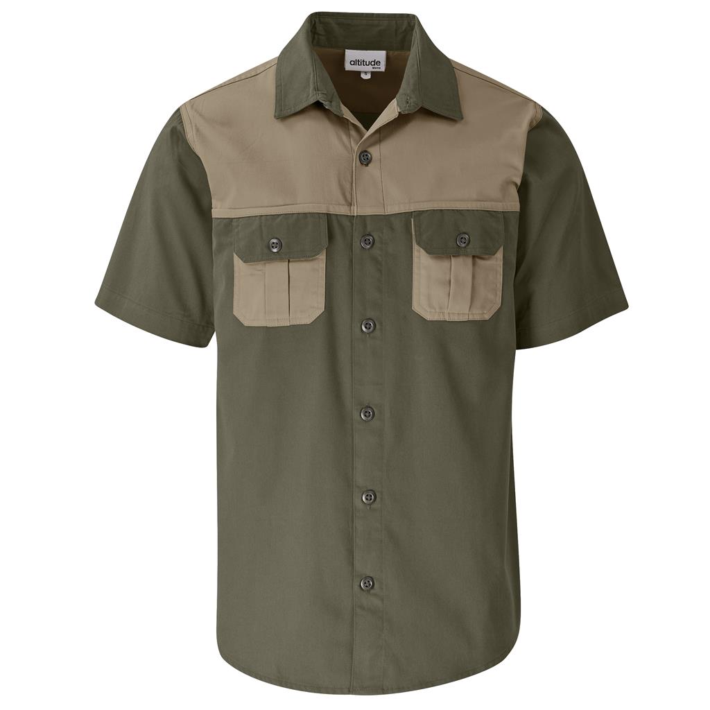 Mens Serengeti 2 tone bush shirt