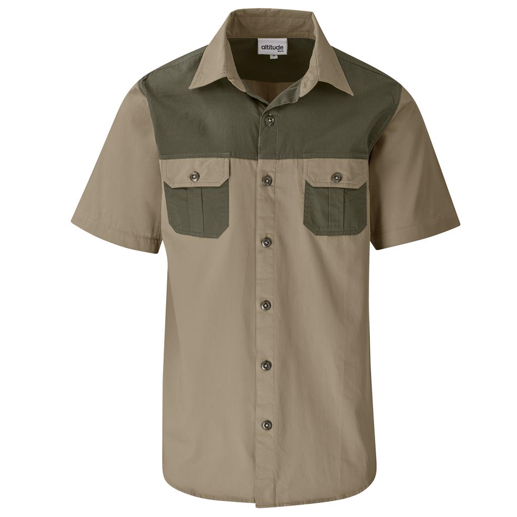 Mens Serengeti 2 tone bush shirt