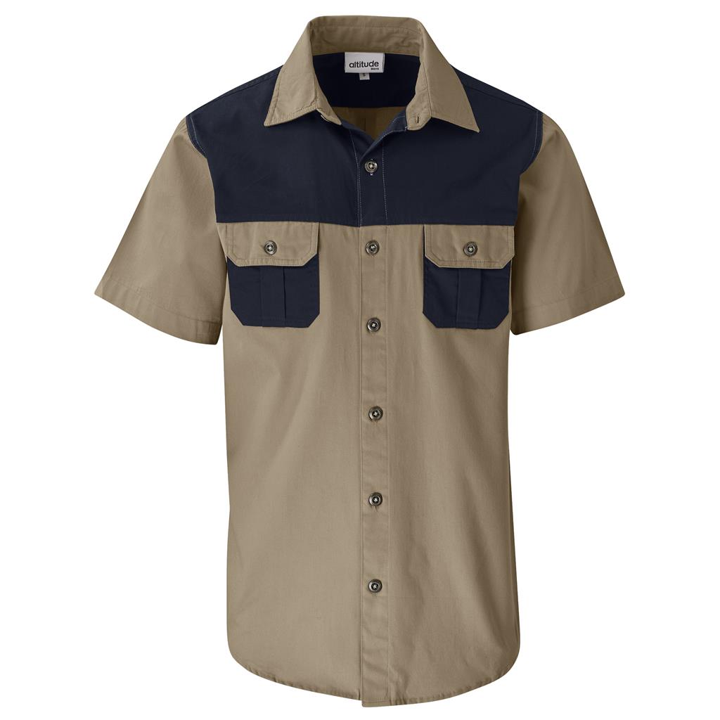 Mens Serengeti 2 tone bush shirt