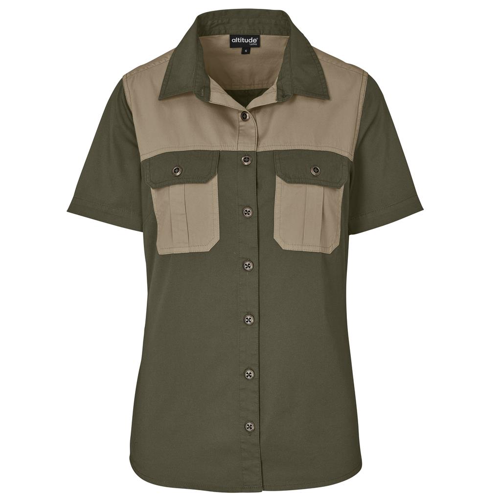 Ladies Serengeti 2 tone bush shirt