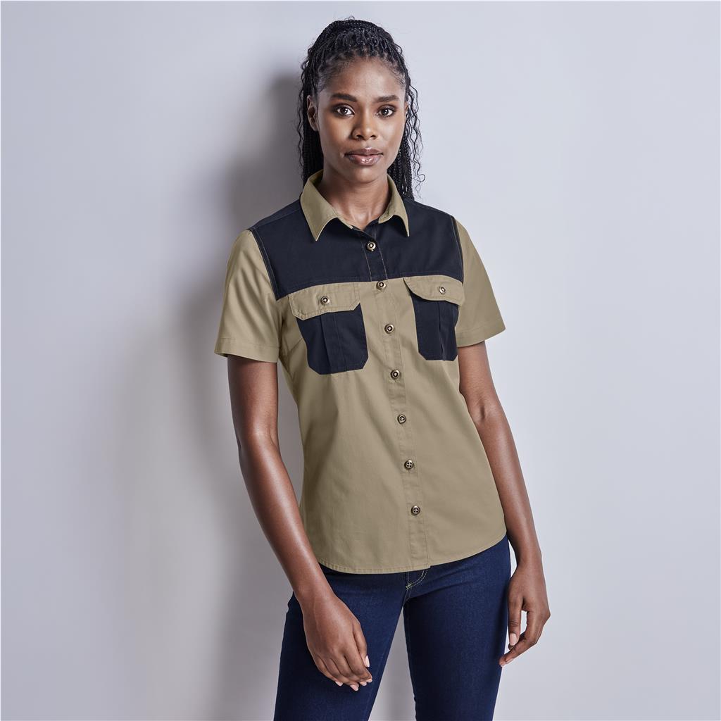 Ladies Serengeti 2 tone bush shirt