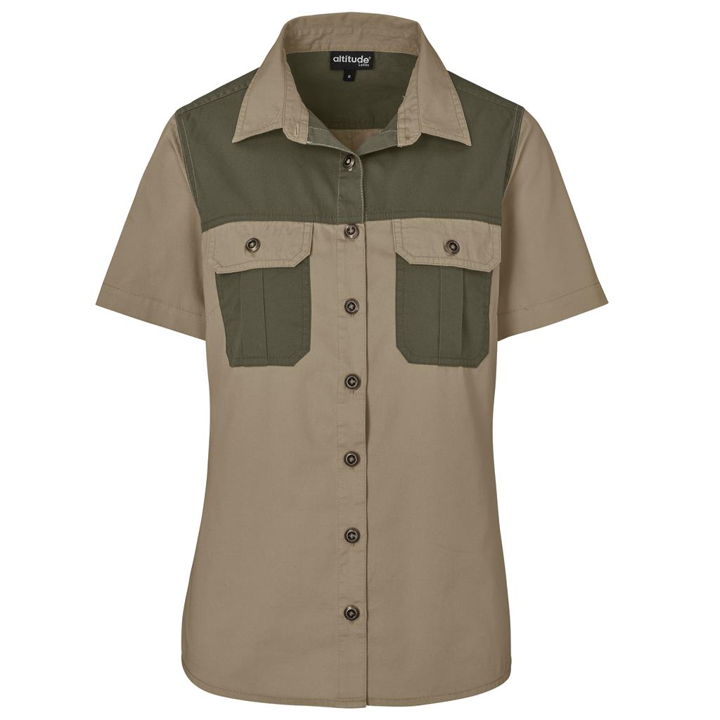 Ladies Serengeti 2 tone bush shirt