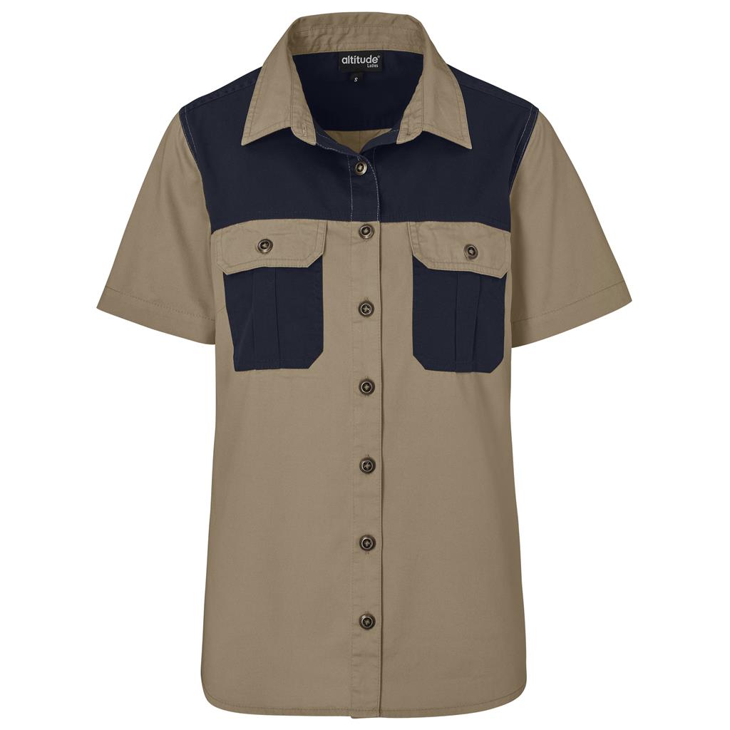 Ladies Serengeti 2 tone bush shirt