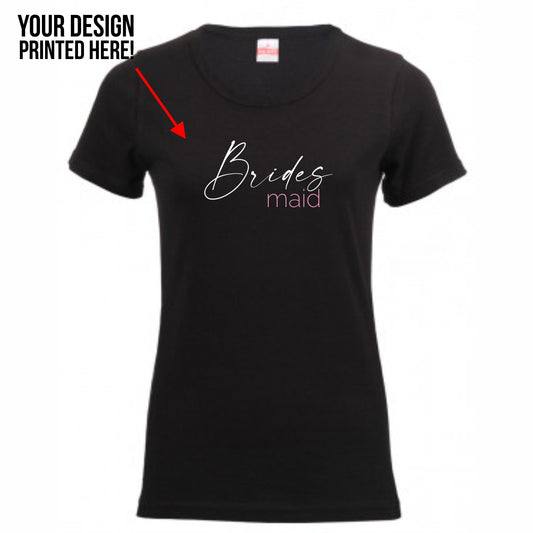 A5 DTF printed on Ladies fitted tee