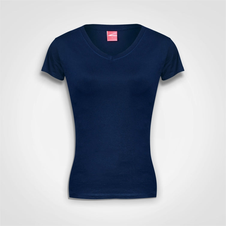 Ladies fitted V-neck tee