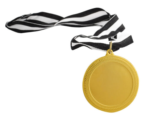 Medal with ribbon + dome