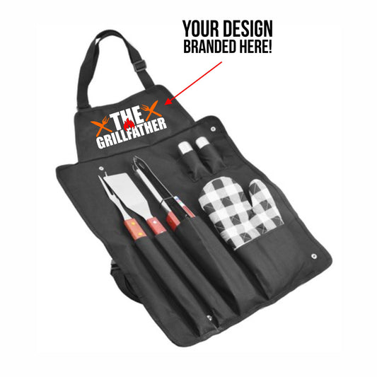Wooden Braai Apron set incl print