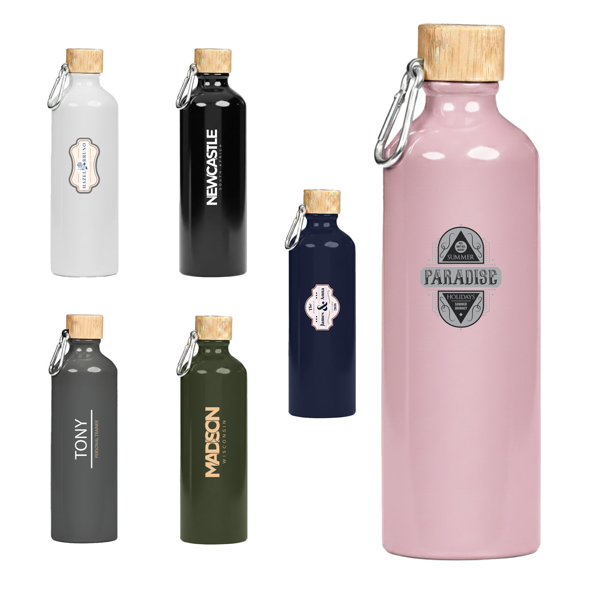 Alicante Aluminium Bottle incl print