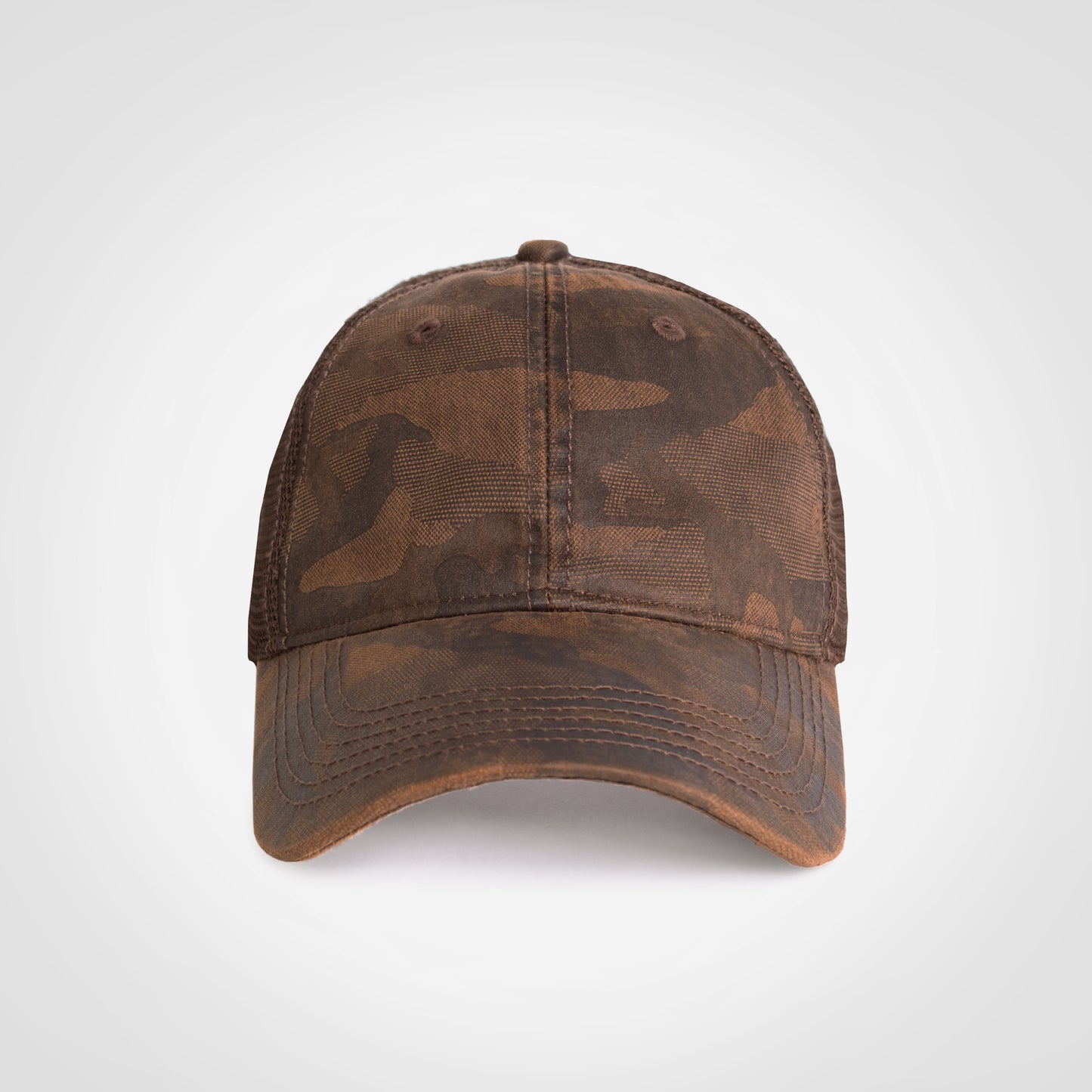 Oilskin camo trucker cap