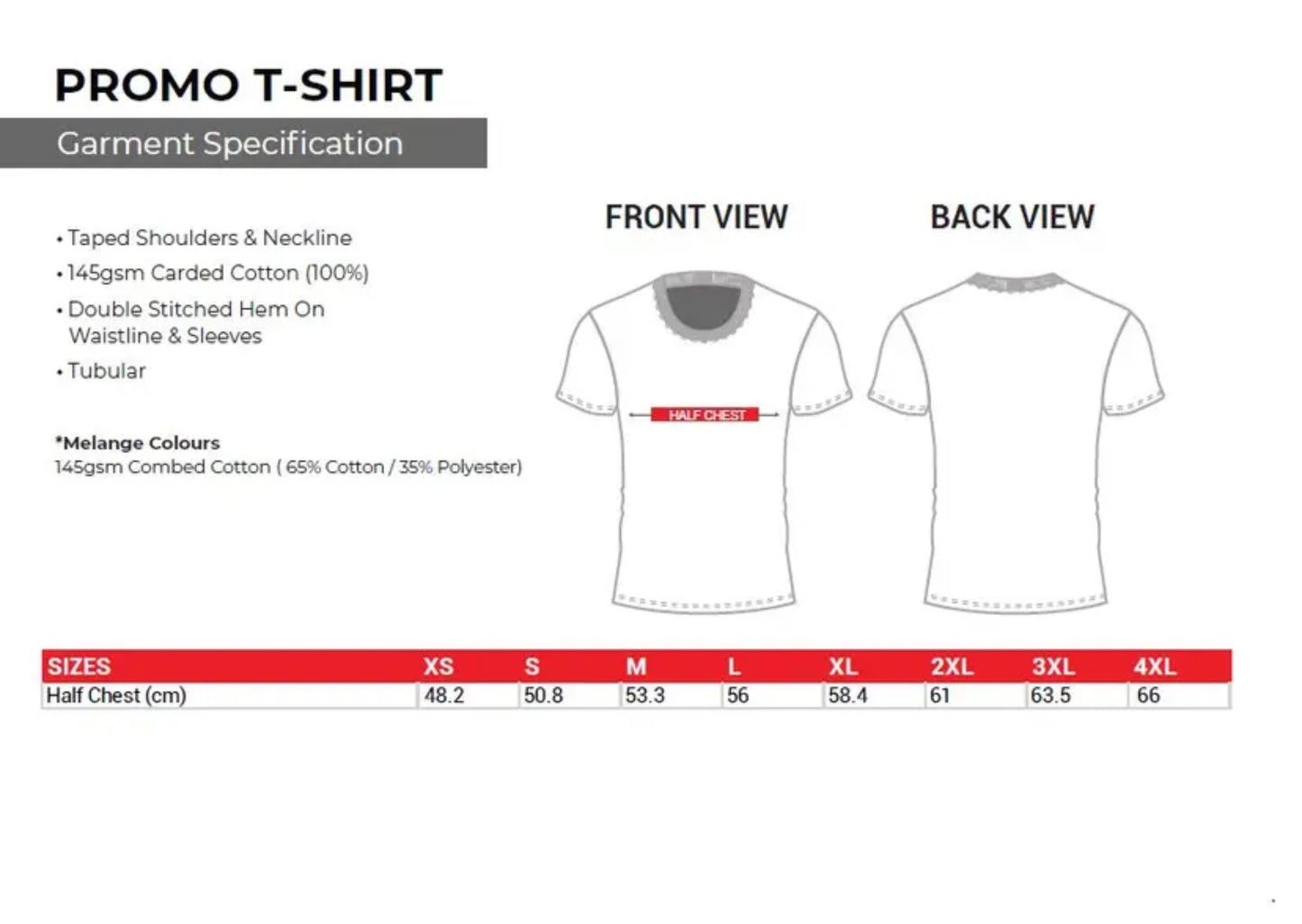 A5 DTF print on a promo tee (XS - L)