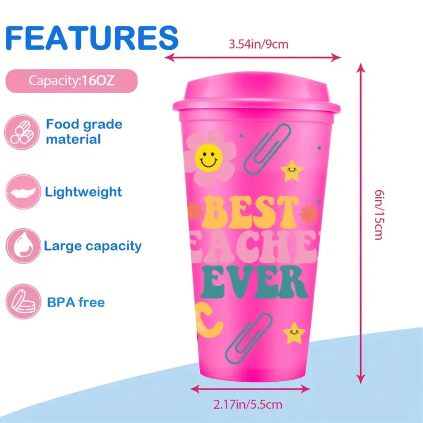16oz Teacher tumbler (473ml)