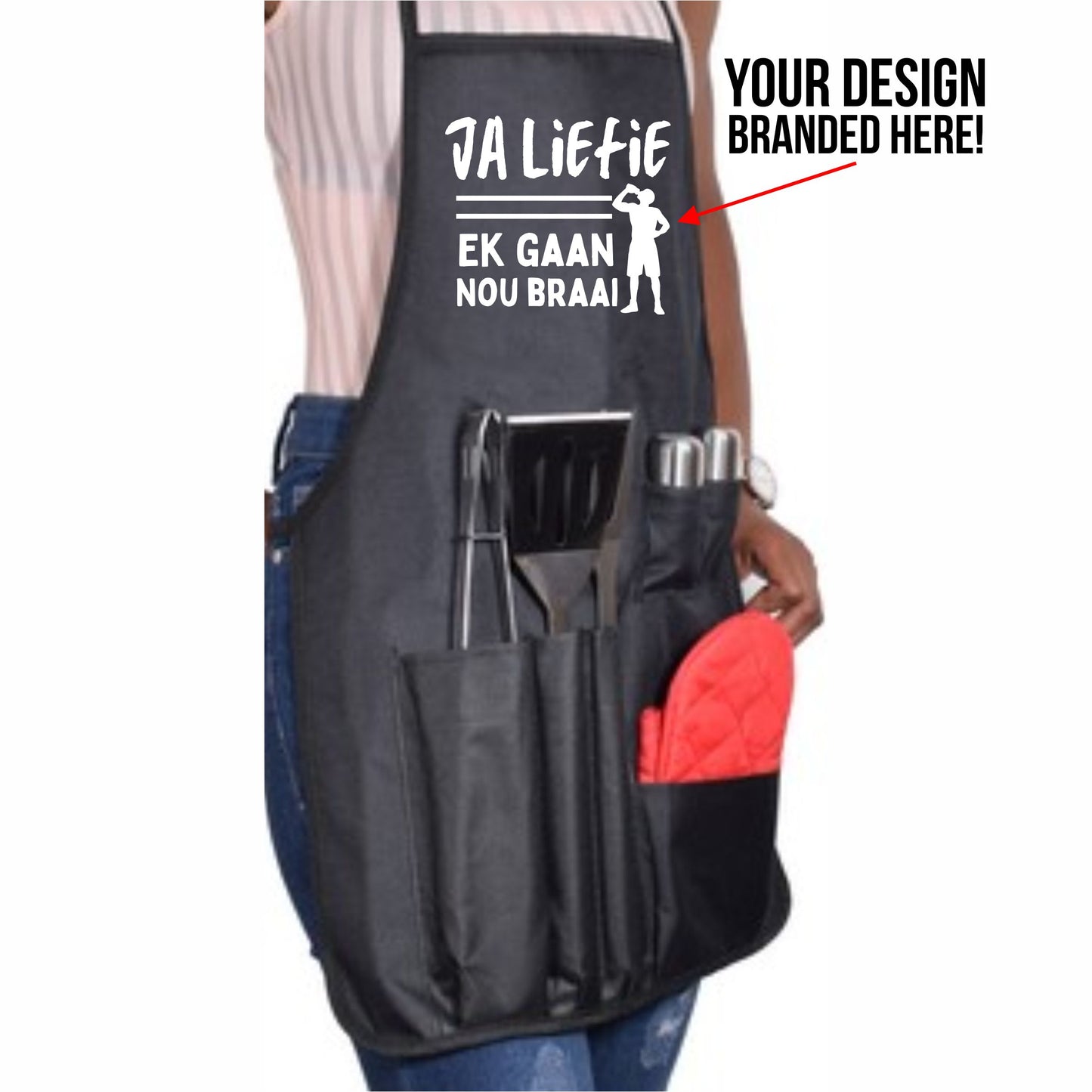Stainless Steel Braai Apron incl print