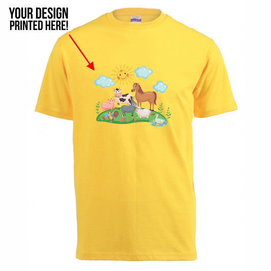 A5 DTF print on a kids heavy tee (9-10 to 13-14)